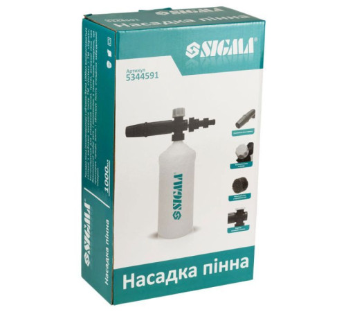 Насадка для мийки високого тиску Sigma пінна, 1л (5344591)