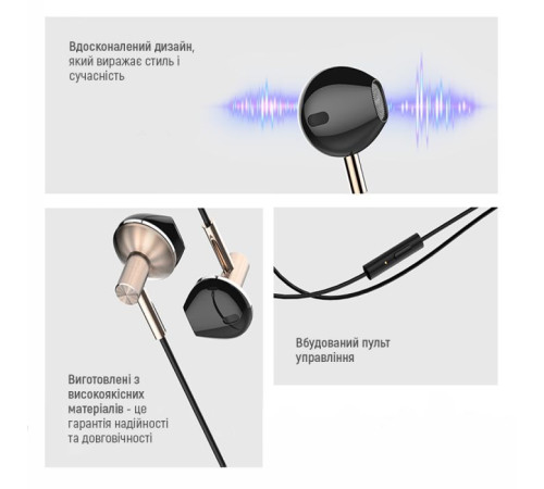 Навушники ColorWay Slim 3.5 mm Wired Earphone Blast 2 Black (CW-WD02BK)