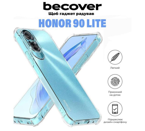 Чохол до мобільного телефона BeCover Anti-Shock Honor 90 Lite Clear (710844)