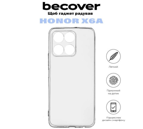 Чохол до мобільного телефона BeCover Honor X6a Transparancy (710877)