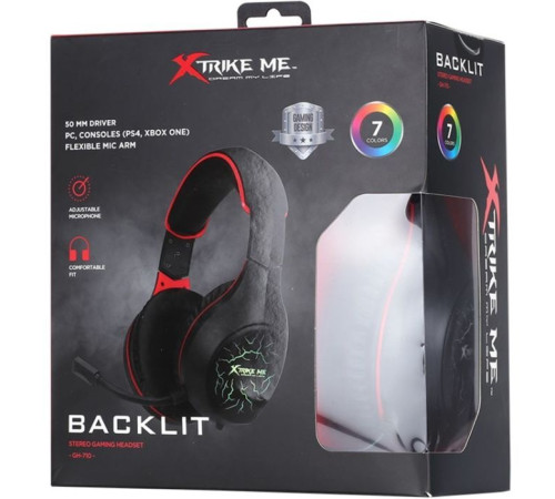 Навушники Xtrike ME GH-710 Rainbow Black (GH-710)