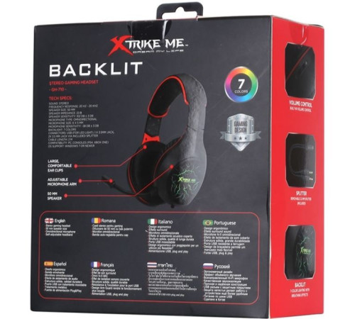Навушники Xtrike ME GH-710 Rainbow Black (GH-710)