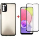 Чохол до мобільного телефона Dengos Kit for Samsung Galaxy A03s case + glass (Black) (DG-KM-24)