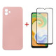 Чохол до мобільного телефона Dengos Samsung Galaxy A04e Case + Glass (Pink) (DG-KM-76)