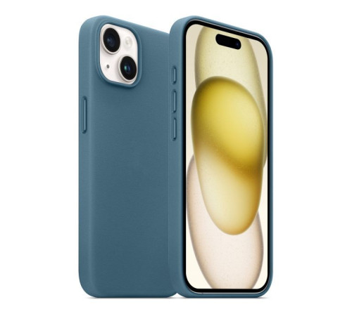 Чохол до мобільного телефона Armorstandart FAKE Leather Case Apple iPhone 15 Sea Blue (ARM76292)