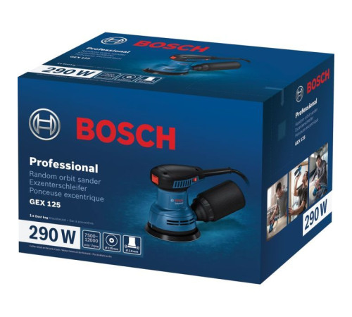 Шліфувальна машина Bosch GEX 125-1 AE 250Вт, 125 мм, 7500-12000об/хв (0.601.3A8.020)