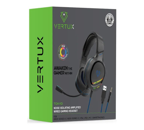 Навушники Vertux Tokyo 7.1 Mini Jack 3.5мм Blue (tokyo.blue)