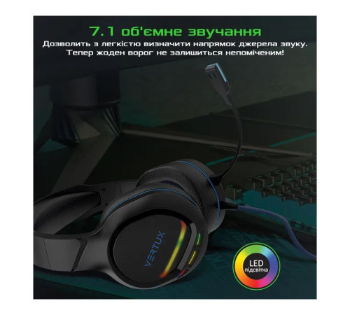 Навушники Vertux Tokyo 7.1 Mini Jack 3.5мм Blue (tokyo.blue)