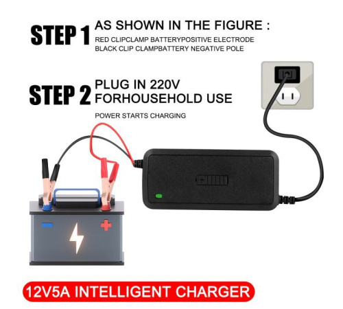 Зарядний пристрій для автомобільного акумулятора XoKo XK-CC12-5A