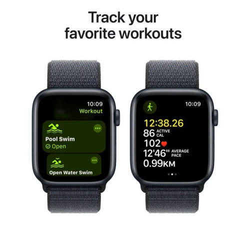 Смарт-годинник Apple Watch SE 2024 GPS 40mm Midnight Aluminium Case with Ink Sport Loop (MXEA3QH/A)