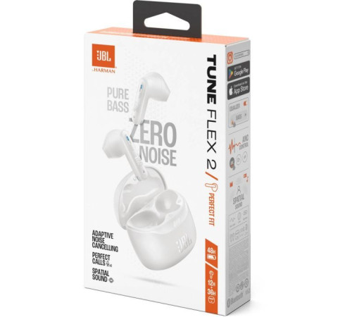 Навушники JBL Tune Flex 2 White (JBLTFLEX2WHT)