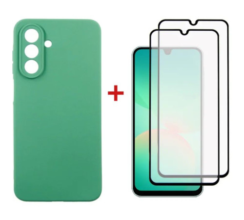 Чохол до мобільного телефона Dengos Kit Samsung Galaxy A26 Soft + 2 pcs glass (Mint) (DG-CTG2P-12)