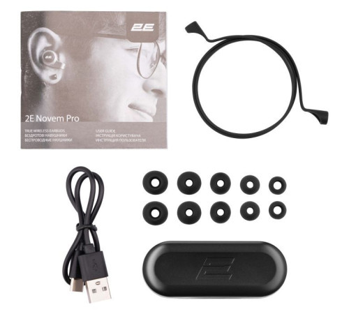 Навушники 2E Novem Pro True Wireless Waterproof Mic Black (2E-EBTWNPBK)