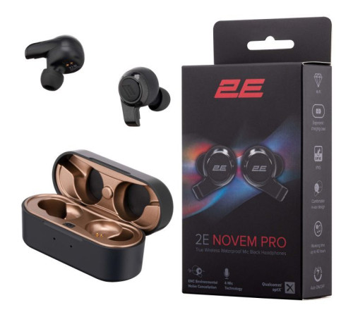 Навушники 2E Novem Pro True Wireless Waterproof Mic Black (2E-EBTWNPBK)