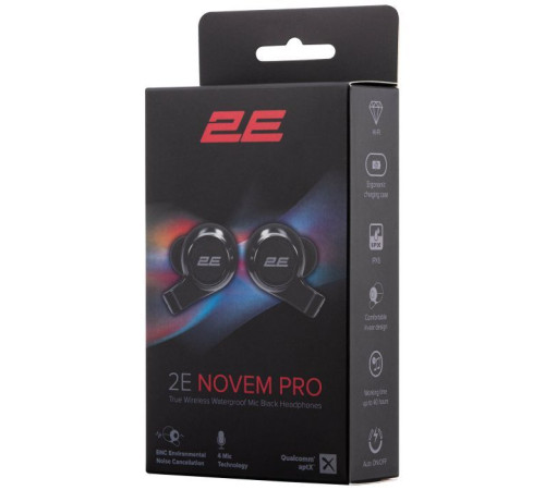 Навушники 2E Novem Pro True Wireless Waterproof Mic Black (2E-EBTWNPBK)