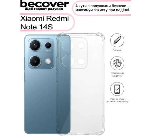 Чохол до мобільного телефона BeCover Anti-Shock Xiaomi Redmi Note 14S Clear (713500)