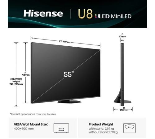 Телевізор Hisense 55U8Q