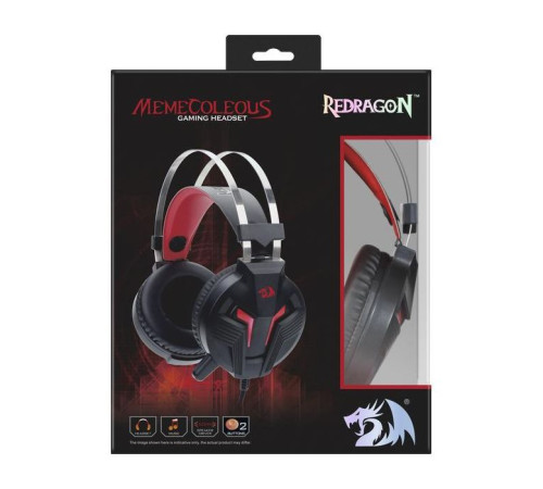 Навушники Redragon Memecoleous Black-Red Vibration (75096)