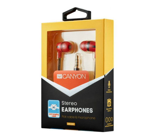 Навушники Canyon CNS-CEP4R Red (CNS-CEP4R)