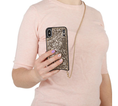 Чохол до мобільного телефона BeCover Glitter Wallet Apple iPhone Xs Max Gold (703622) (703622)
