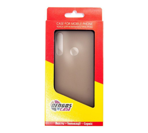 Чохол до мобільного телефона Dengos Matt Huawei Y6P, black (DG-TPU-MATT-54) (DG-TPU-MATT-54)