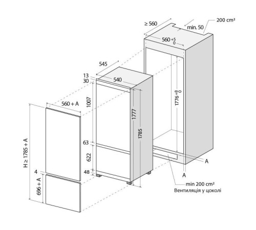 Холодильник Interline RDF770EBZWA