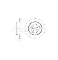 Гальмівний диск METELLI 23-0104