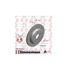 Гальмівний диск ZIMMERMANN 400.3663.52