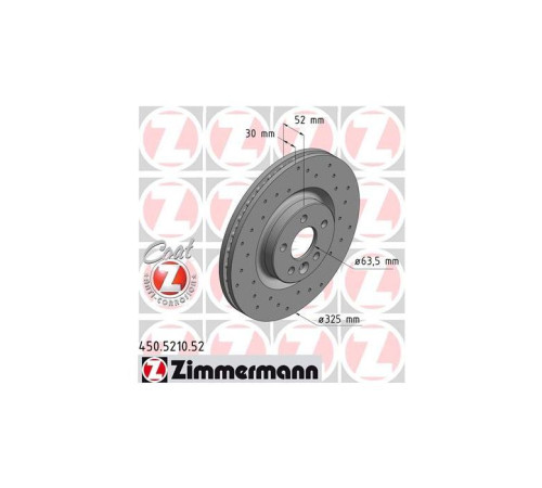 Гальмівний диск ZIMMERMANN 450.5210.52