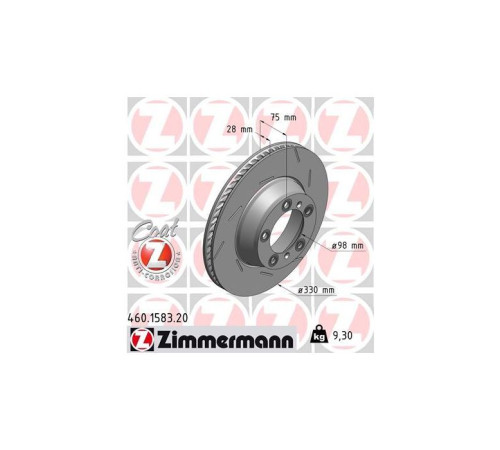 Гальмівний диск ZIMMERMANN 460.1583.20