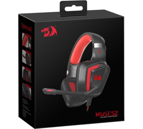 Навушники Redragon Muses 2 USB Black-Red (77909)