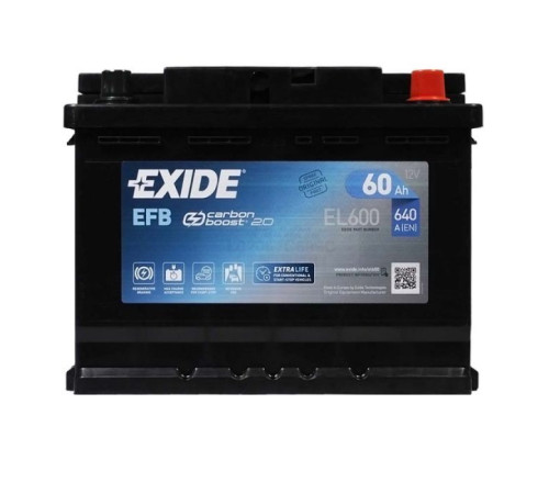 Акумулятор автомобільний EXIDE START-STOP EFB 60A (EL600)