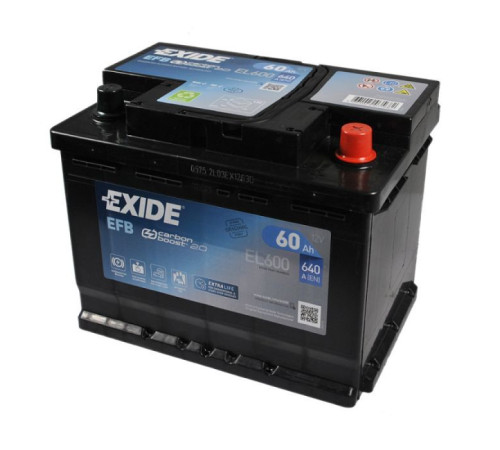 Акумулятор автомобільний EXIDE START-STOP EFB 60A (EL600)