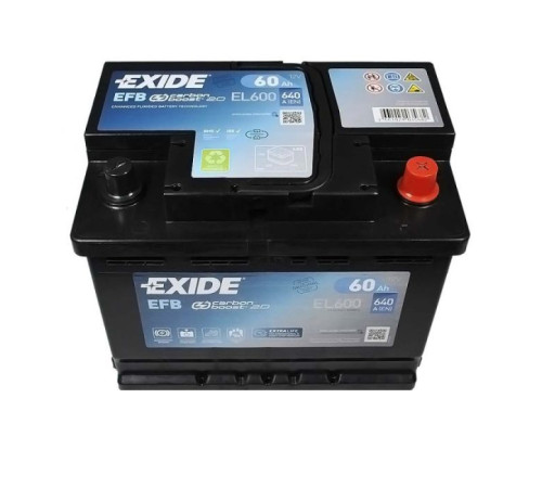 Акумулятор автомобільний EXIDE START-STOP EFB 60A (EL600)