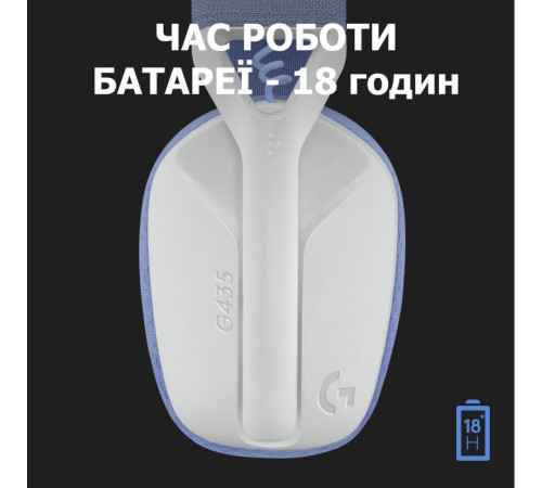 Навушники Logitech G435 Lightspeed Wireless Gaming Headset White (981-001074)