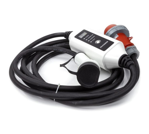 Зарядний пристрій для електромобіля Duosida Type 2 - CEE, 32A, 22кВт, 3-фазное, 5 м (EV200320)