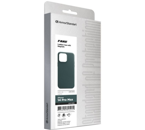 Чохол до мобільного телефона Armorstandart FAKE Leather Case Apple iPhone 14 Pro Max Shirt Green (ARM64402)