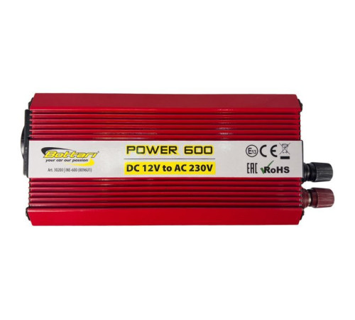 Автомобильный инвертор Bottari DC 12V - AC 230V 600W "POWER-600" (30200-IS)