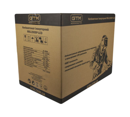 Зварювальний апарат GTM MIG-200SP LCD 200A 220В Double puls (MIG-200SP LCD)