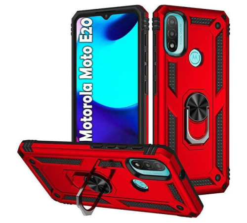 Чохол до мобільного телефона BeCover Military Motorola Moto E20 Red (708835)