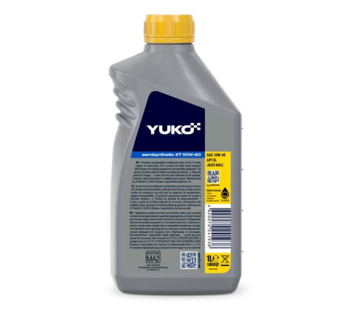 Моторна олива Yuko SEMISYNTHETIC 4T 10W-40 1л (4820070241938)