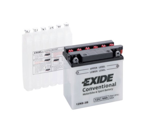 Акумулятор автомобільний EXIDE CONVENTIONAL 9Ah Ев (-/+) (85EN) (12N9-3B)