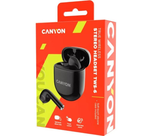 Навушники Canyon TWS-6 Black (CNS-TWS6B)