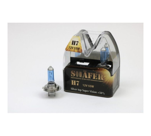 Автолампа SHAFER H712V55WSilvertopSuperVision+50 (SL3007S)