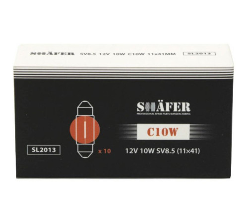 Автолампа SHAFER 12VC10WSV8.5 (SL2013)