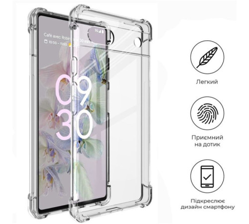 Чохол до мобільного телефона BeCover Anti-Shock Google Pixel 6A Clear (709336)