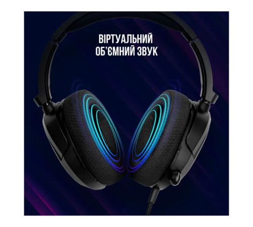 Навушники Lorgar Kaya 360 USB Black (LRG-GHS360)