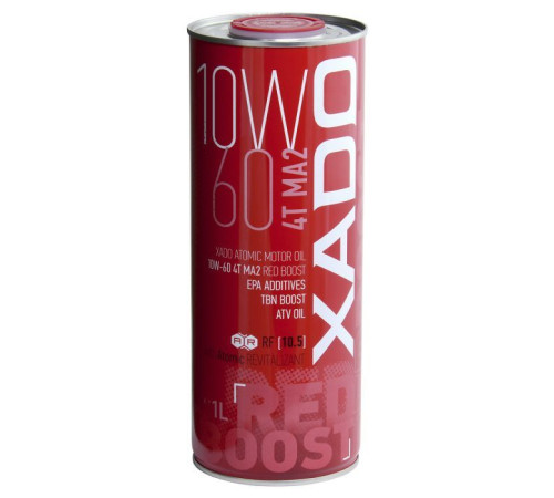 Моторна олива Xado 10W-60 4T MA2, Red Boost 1 л (XA 26128)