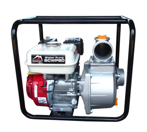 Мотопомпа Vulkan рукав 75мм, 55м3/год, підйом 30м, чиста вода, SCWP80H, двиг. HONDA GX160 (81497)