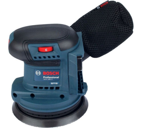 Шліфувальна машина Bosch GEX 185-LI, 18В, 125 мм, 6000-10000 об/хв (без АКБ та ЗП) (0.601.3A5.020)